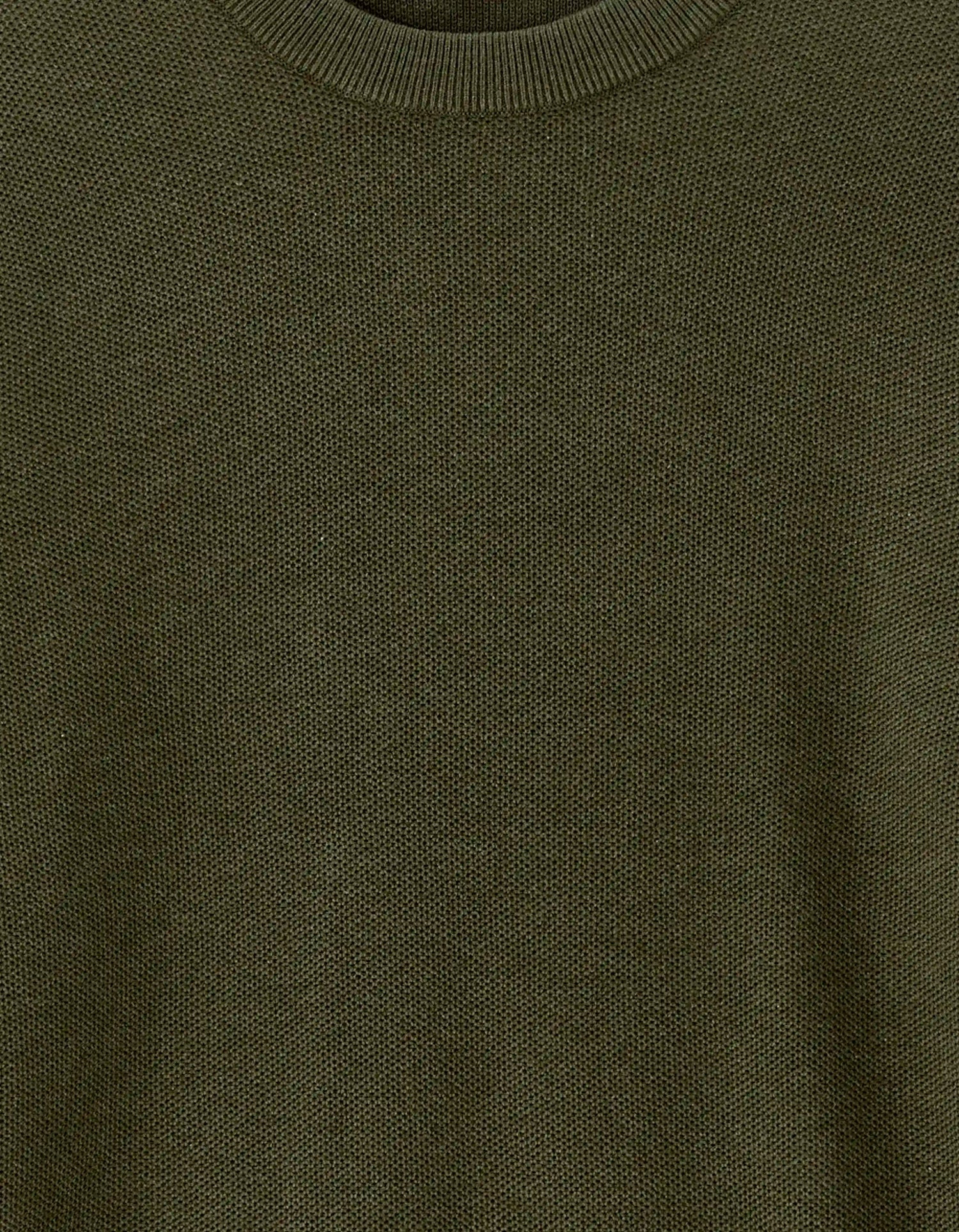 Celio_Kaki_Round Neck Sweater 100% Cotton_BEPIC_KAKI_05