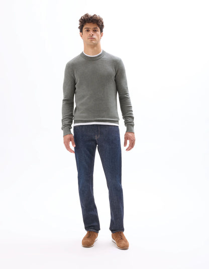 Celio_Mid Grey_100% Cotton Crew Neck Sweater_BEPIC_MID GREY_02
