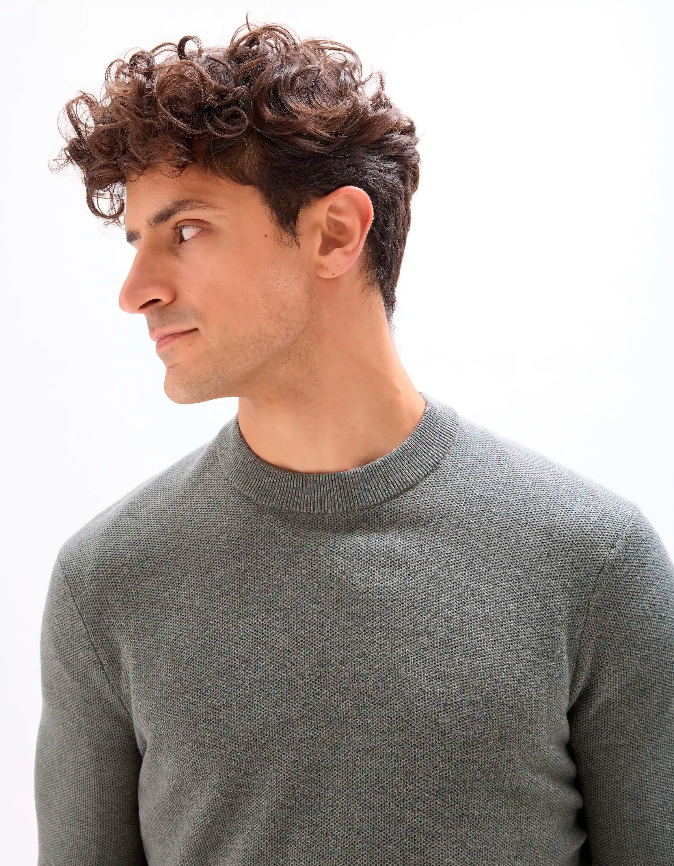 Celio_Mid Grey_100% Cotton Crew Neck Sweater_BEPIC_MID GREY_04