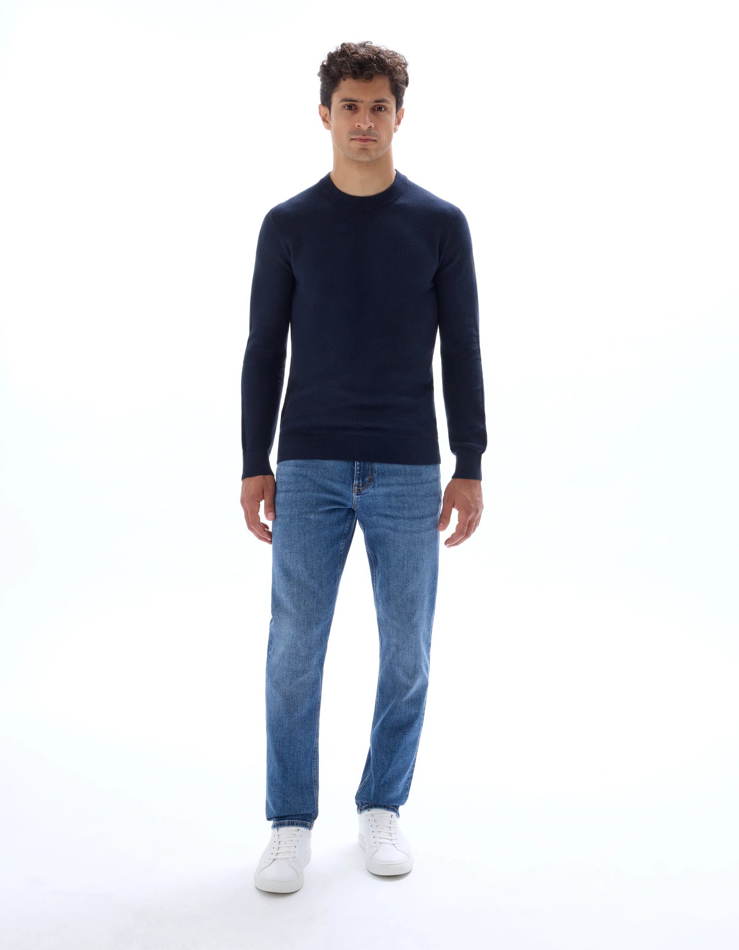 Celio_Navy_100% Cotton Crew Neck Sweater_BEPIC_NAVY_02