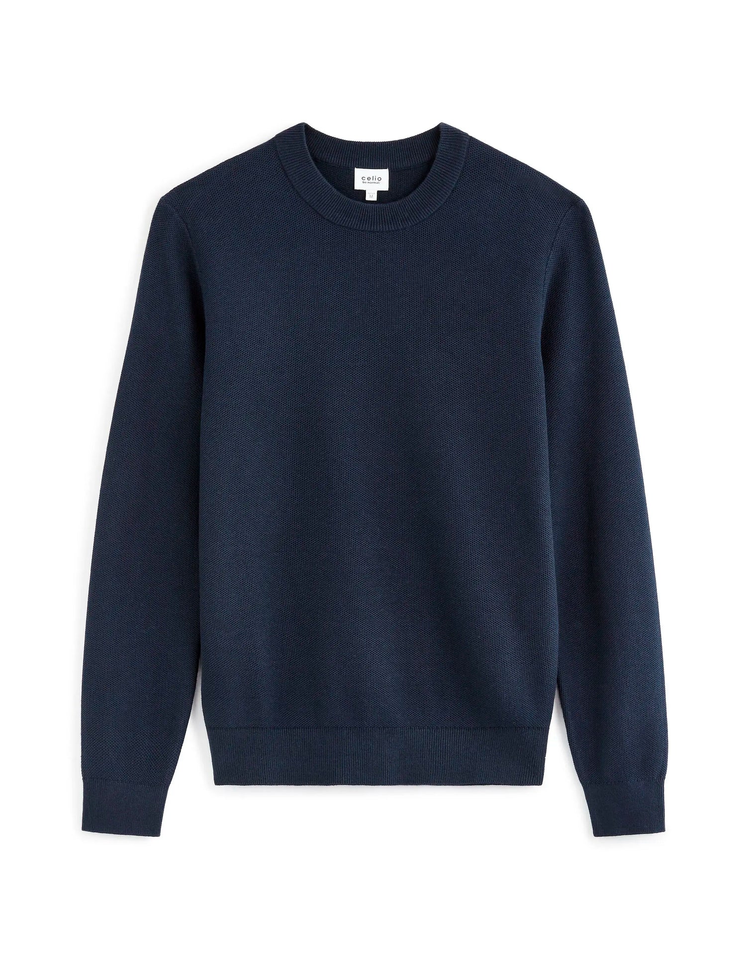 Celio_Navy_100% Cotton Crew Neck Sweater_BEPIC_NAVY_06