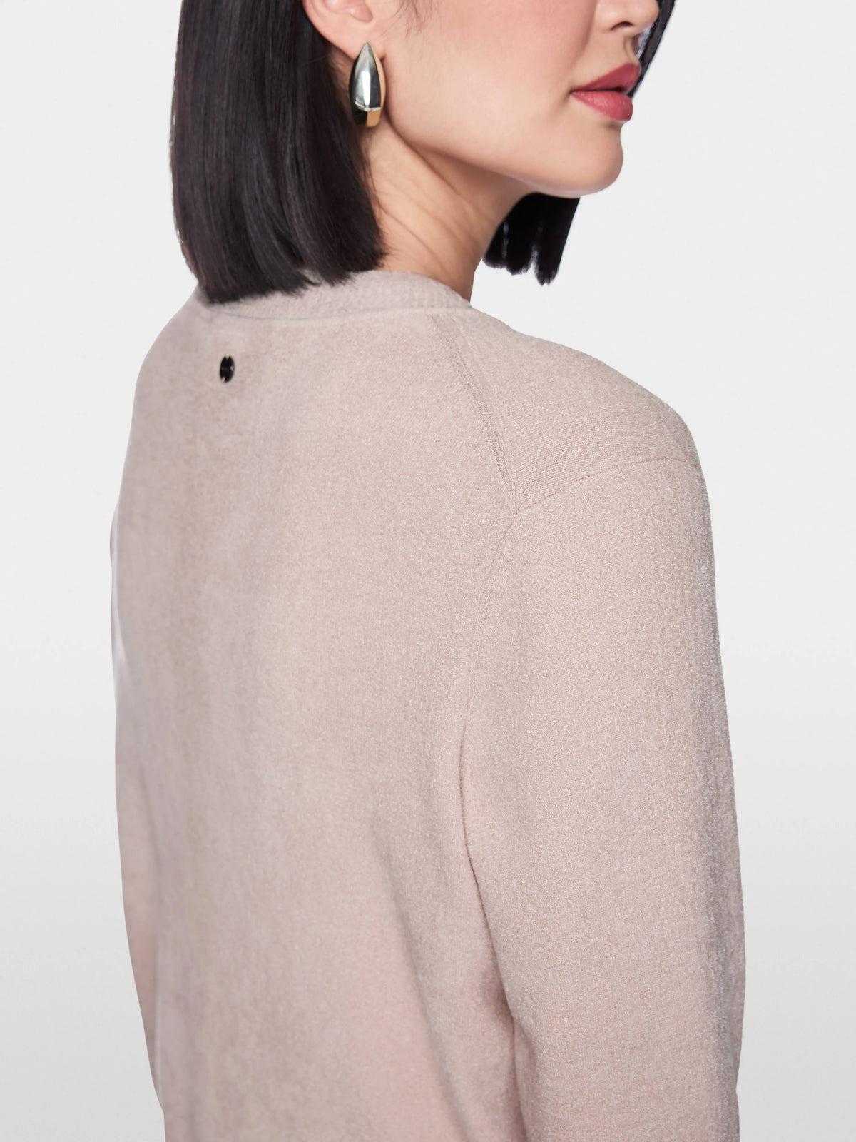Marc Cain Light Desert Taupe Women Cardigan with Decorative Buttons SKU: BG 39.03 M53_702 Image 03