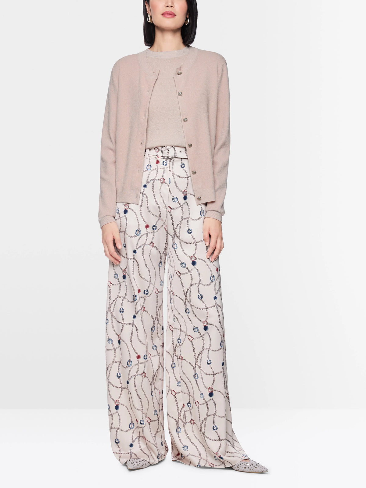 Marc Cain Light Desert Taupe Women Cardigan with Decorative Buttons SKU: BG 39.03 M53_702 Image 04