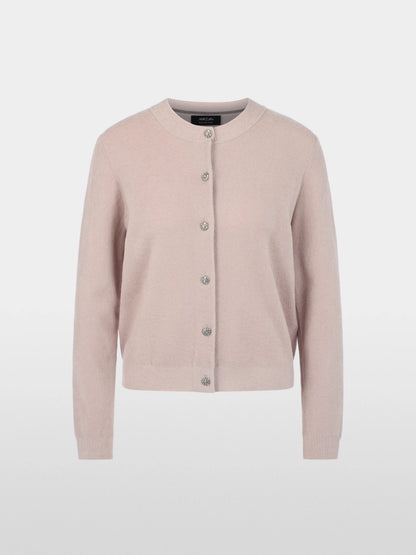 Marc Cain Light Desert Taupe Women Cardigan with Decorative Buttons SKU: BG 39.03 M53_702 Image 06