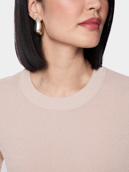 Marc Cain Light Desert Taupe Women Short-Sleeved Round Neck Jumper SKU: BG 41.03 M53_702 Image 03