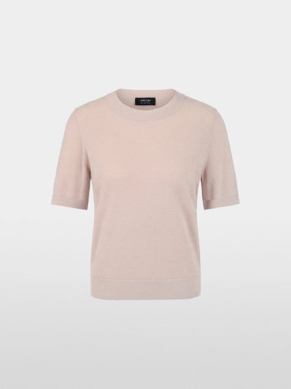 Marc Cain Light Desert Taupe Women Short-Sleeved Round Neck Jumper SKU: BG 41.03 M53_702 Image 05