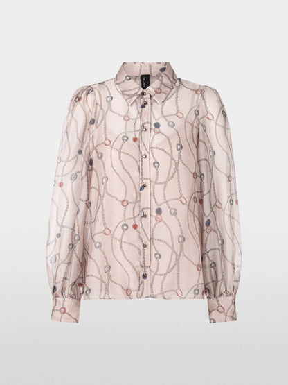 Marc Cain Light Desert Taupe Women Delicate Blouse with Detachable Top SKU: BG 51.10 W23_702 Image 05