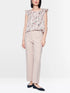Marc Cain Light Desert Taupe Women Cap Sleeve Top with Chain Print SKU: BG 61.07 W28_702 Image 01