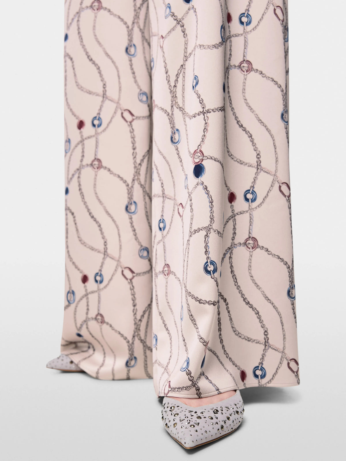 Marc Cain Light Desert Taupe Women WAUKEE Trousers with Chain Print SKU: BG 81.12 W28_702 Image 04