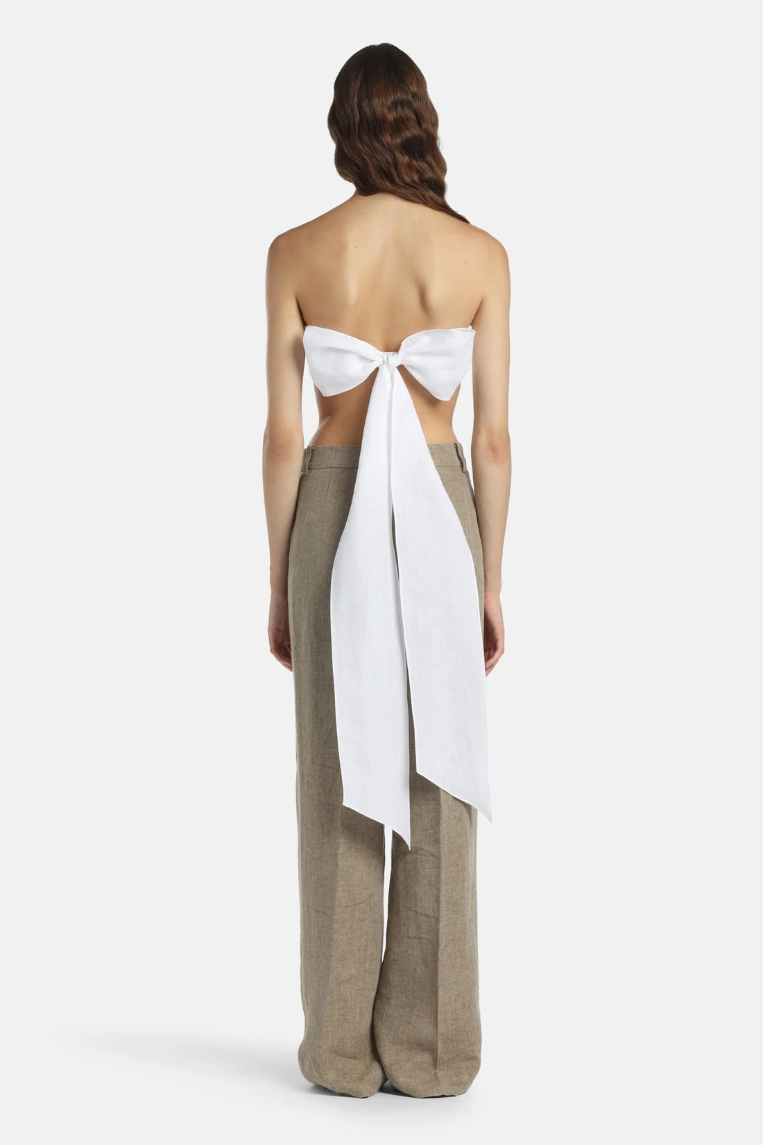 Luisa Spagnoli Bianco Women Biconica - Bandeau Top - Fashion Show SKU: BICONICA_0201 Image 02