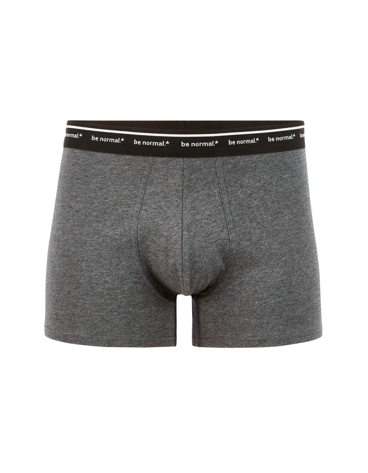 Celio_Anthra Mel_Stretch Cotton Boxer Shorts with Contrasting Waistband_BINORMAL1_ANTHRA MEL_01