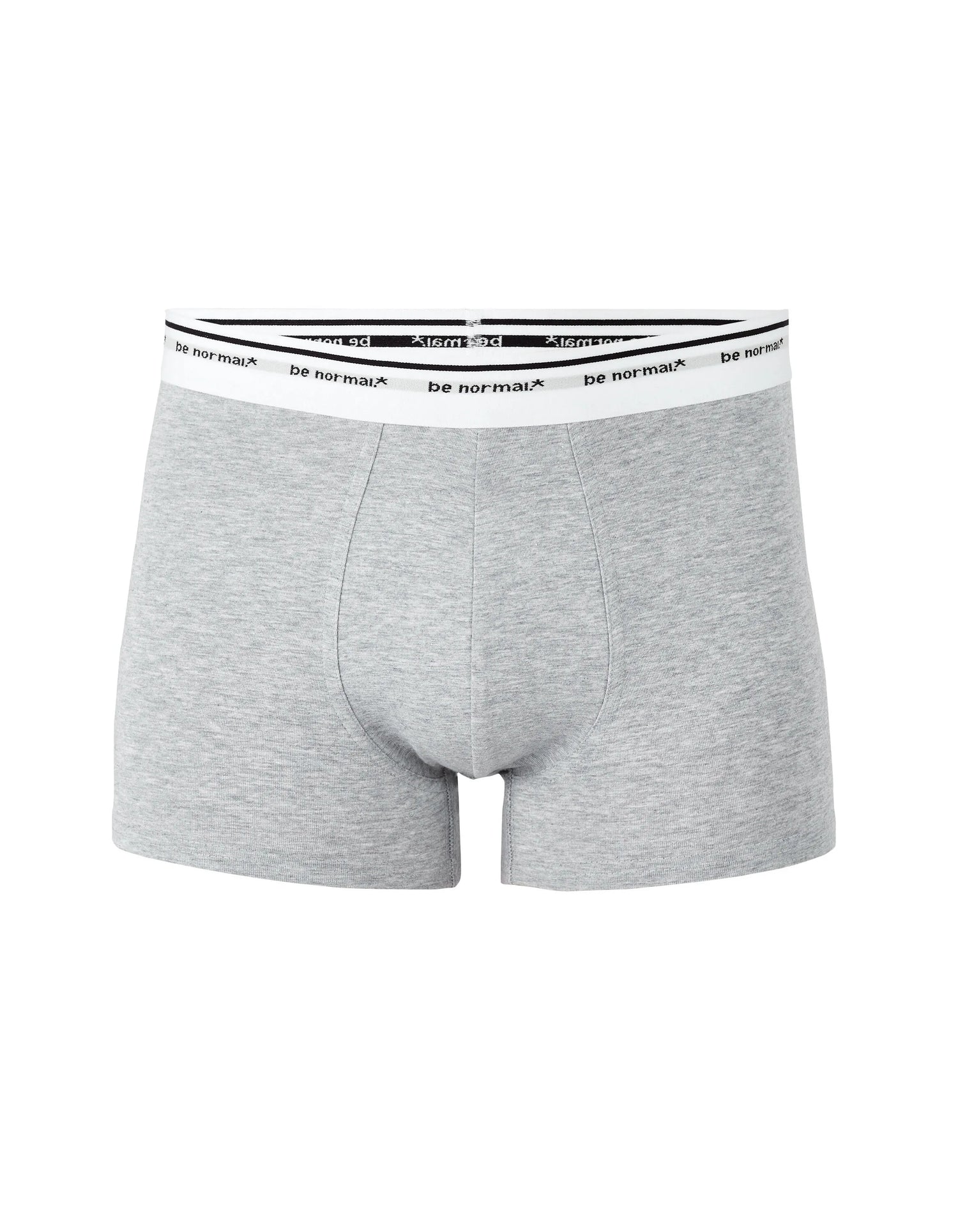 Celio_Heather Grey_Stretch Cotton Boxer Shorts with Contrasting Waistband_BINORMAL1_HEATHER GREY_01