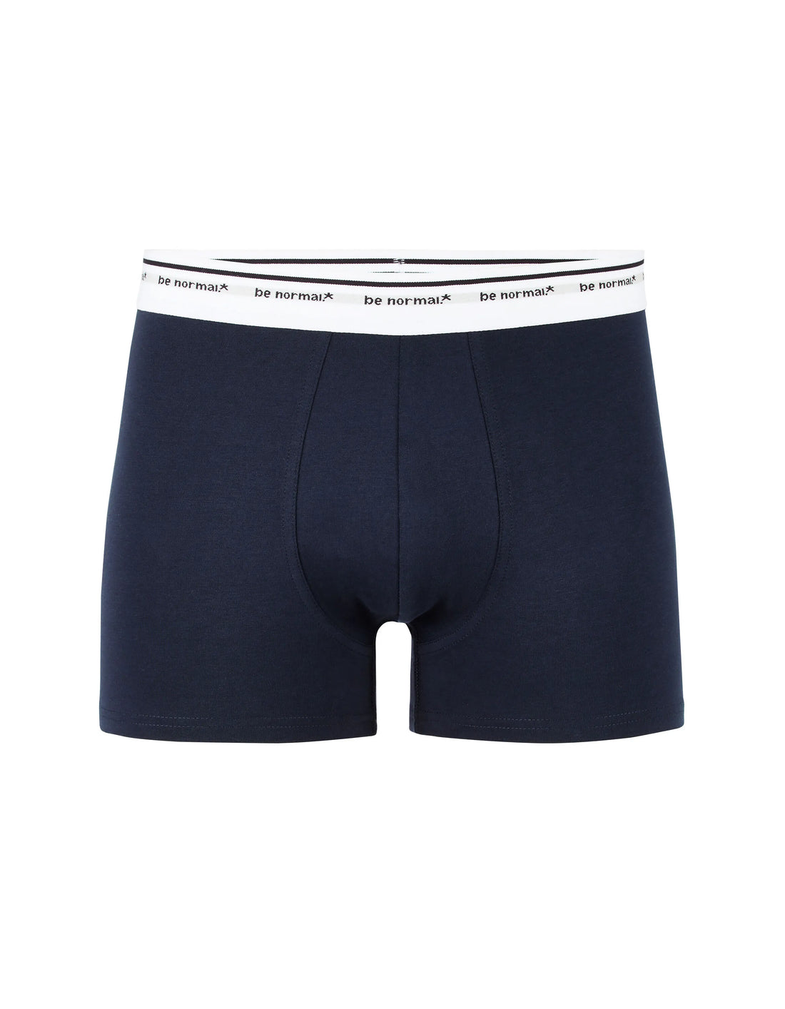 Celio_Navy_Stretch Cotton Boxer Shorts with Contrasting Waistband_BINORMAL1_NAVY_01
