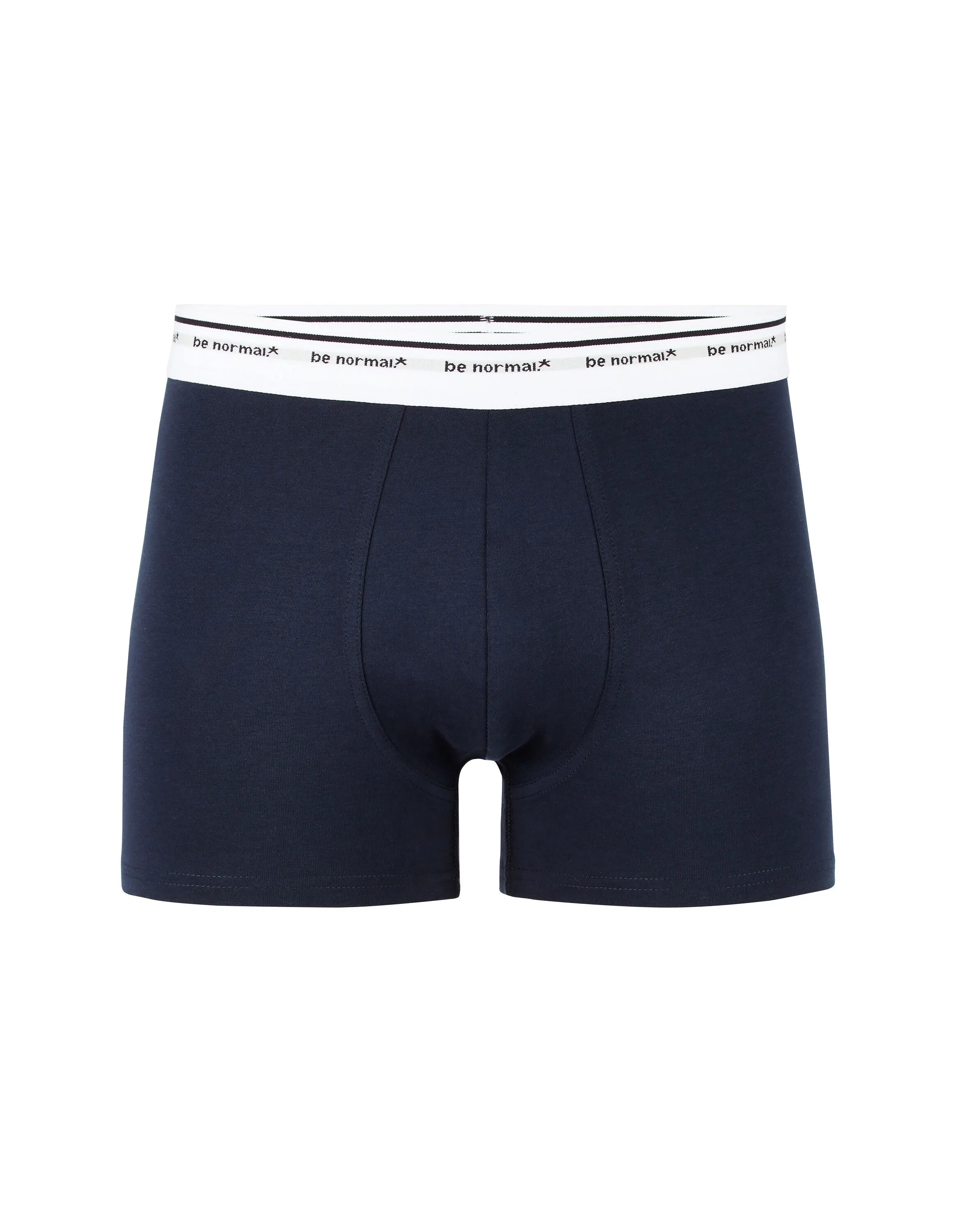 Celio_Navy_Stretch Cotton Boxer Shorts with Contrasting Waistband_BINORMAL1_NAVY_01