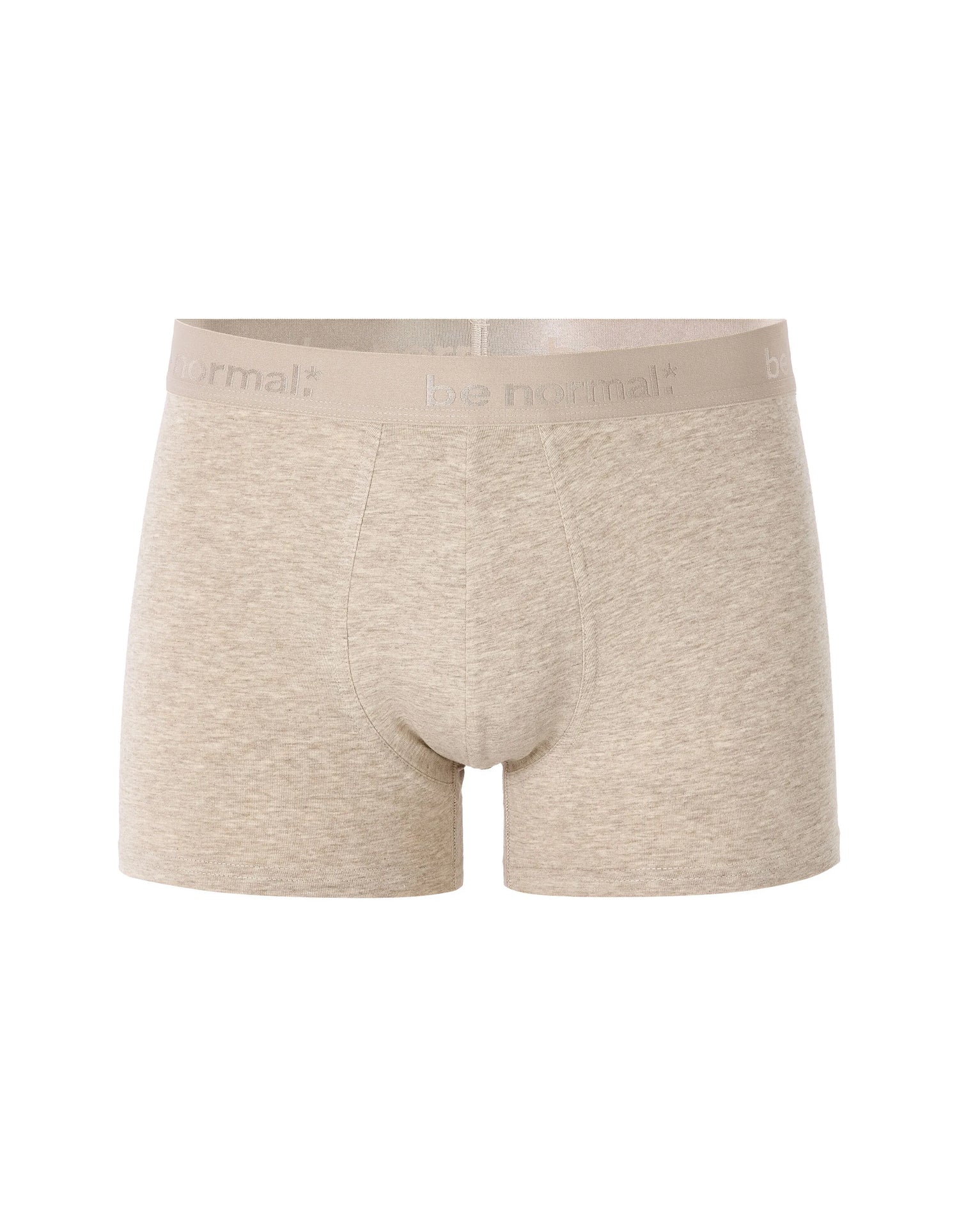 Celio_Beige Chine_Plain Stretch Cotton Boxer Shorts_BINORMAL_BEIGE CHINE_01