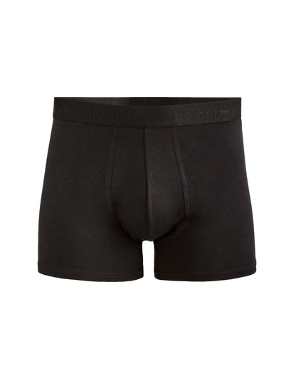 Celio_Black_Plain Stretch Cotton Boxer Shorts_BINORMAL_BLACK_01