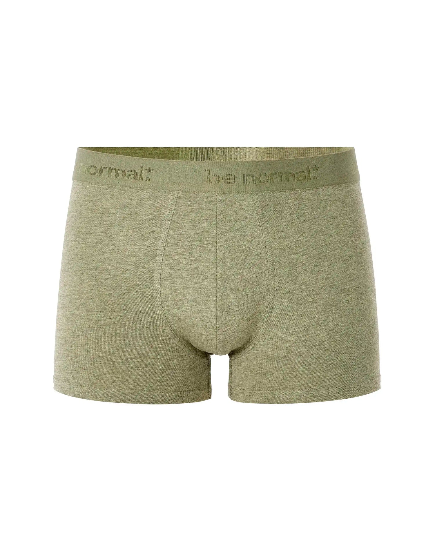 Celio_Heather Green 01_Plain Stretch Cotton Boxer Shorts_BINORMAL_HEATHER GREEN 01_01