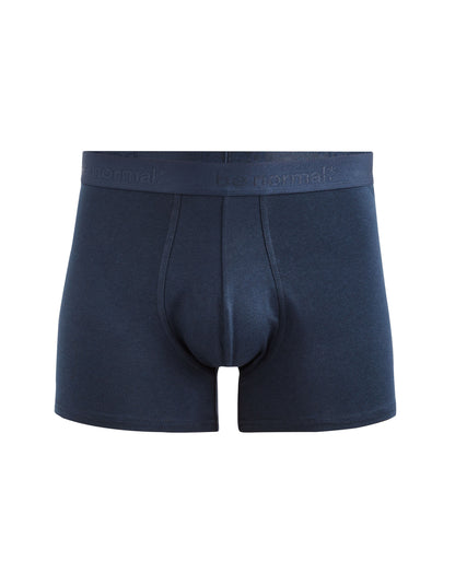 Stretch Cotton Boxer Shorts - Navy_01