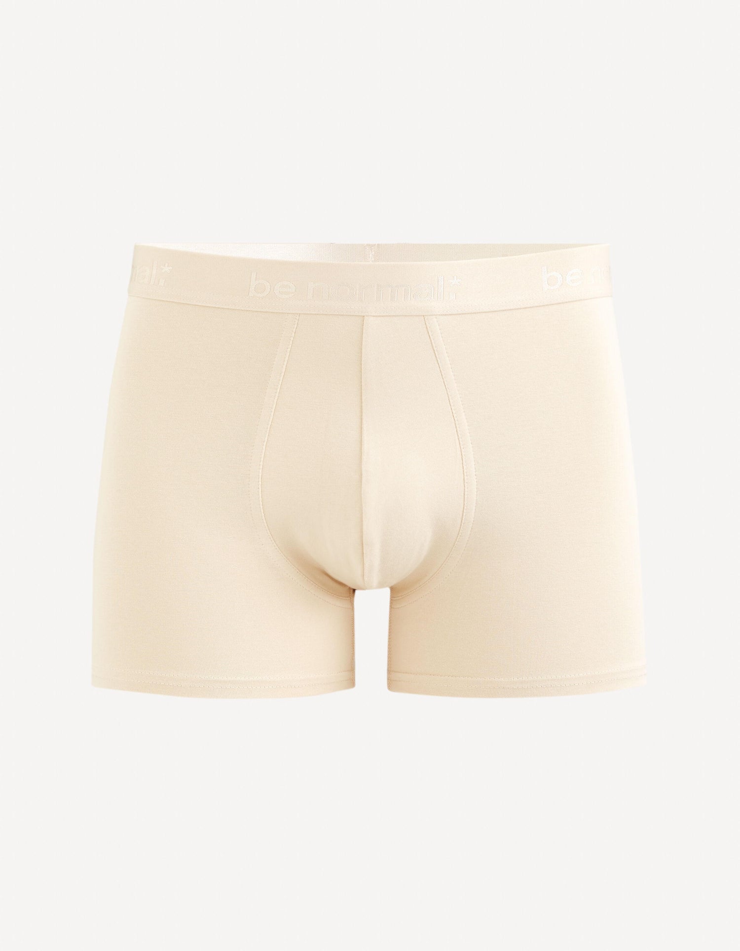 Plain Stretch Cotton Boxer Shorts_BINORMAL_TAUPE_01