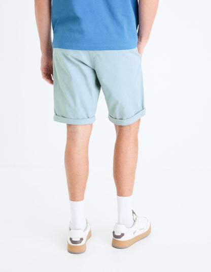Plain Chino Bermuda Shorts In Stretch Cotton_BOCHINOBM_BLUE SKY_04
