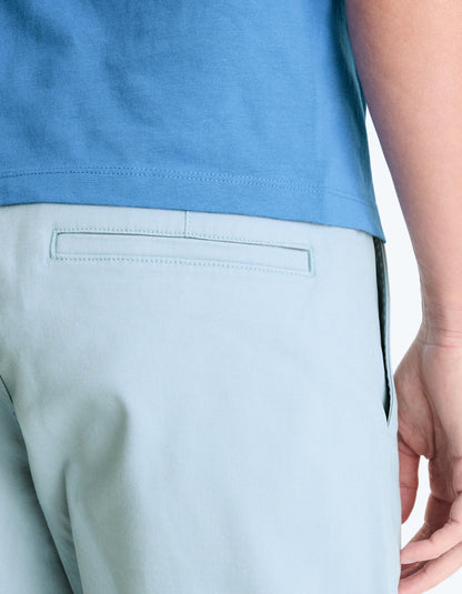 Plain Chino Bermuda Shorts In Stretch Cotton_BOCHINOBM_BLUE SKY_06