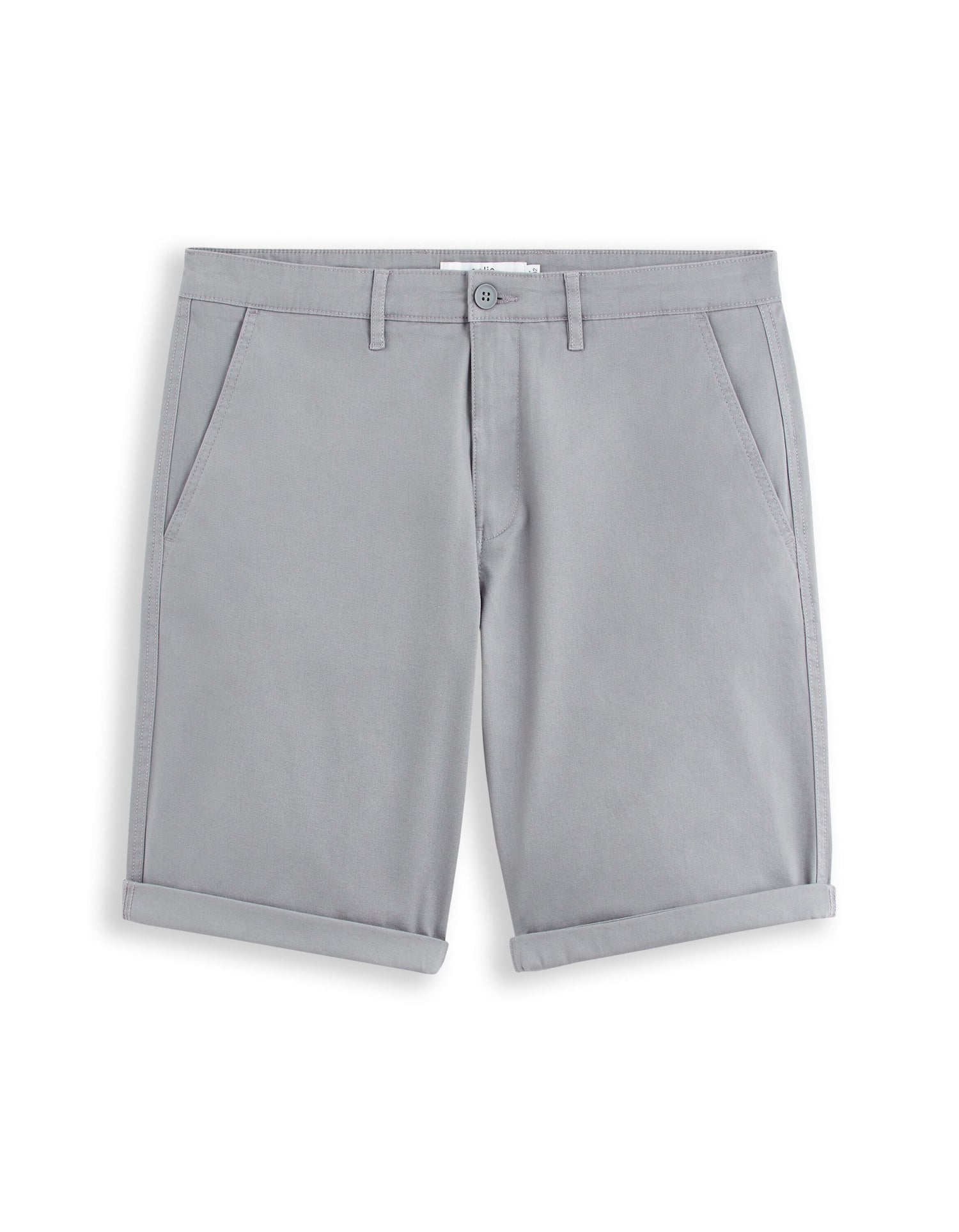 Chino Bermuda Shorts In Stretch Cotton - Gray_01