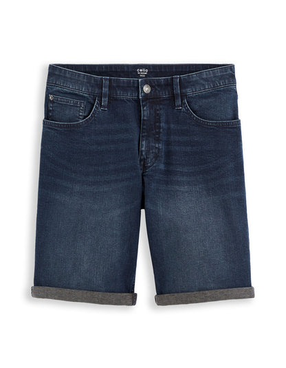 Denim Bermuda Shorts - Navy_01