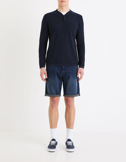 Denim Bermuda Shorts - Navy_03