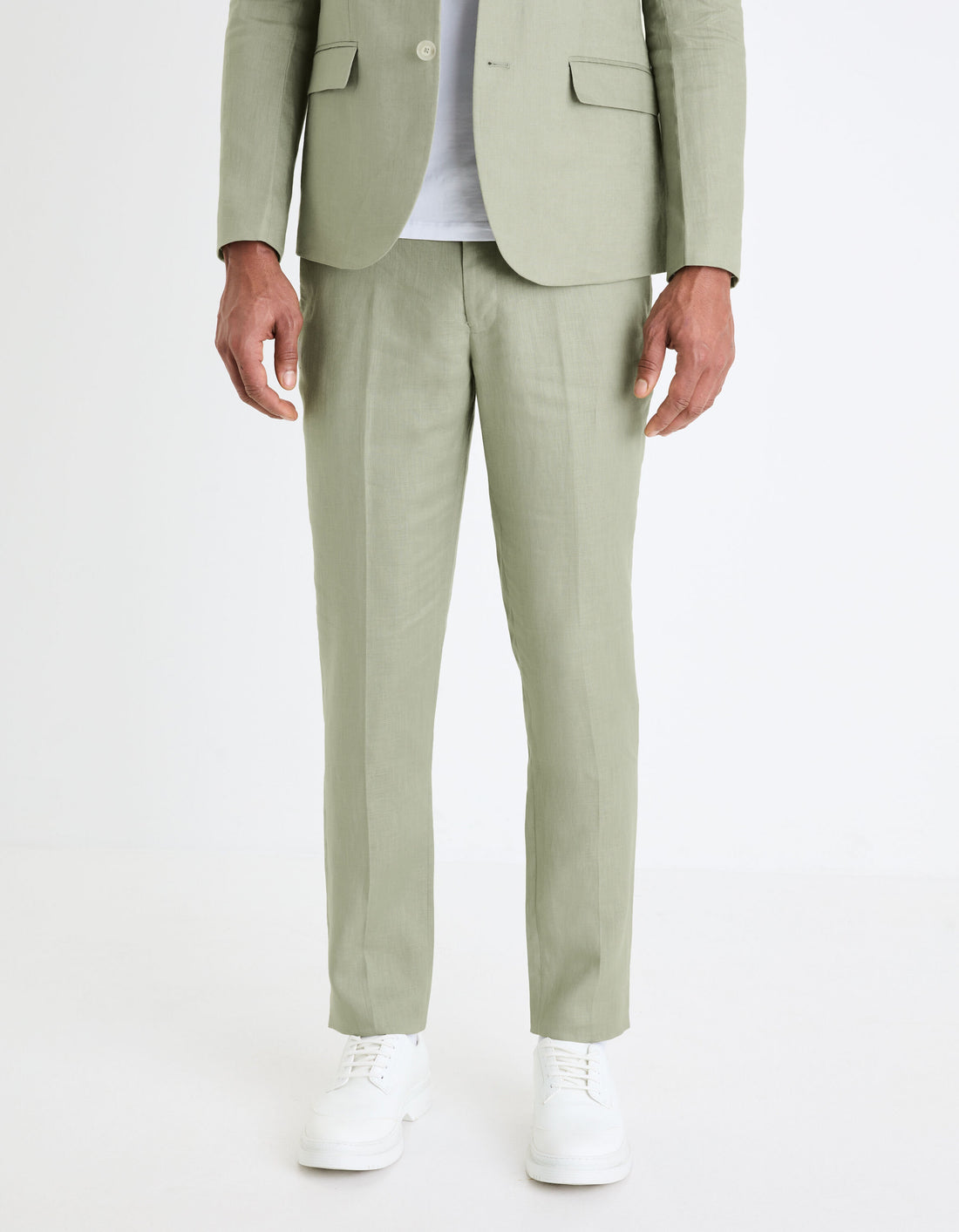 Slim Linen Suit Pants_BOHOT2_VERT SAUGE_01