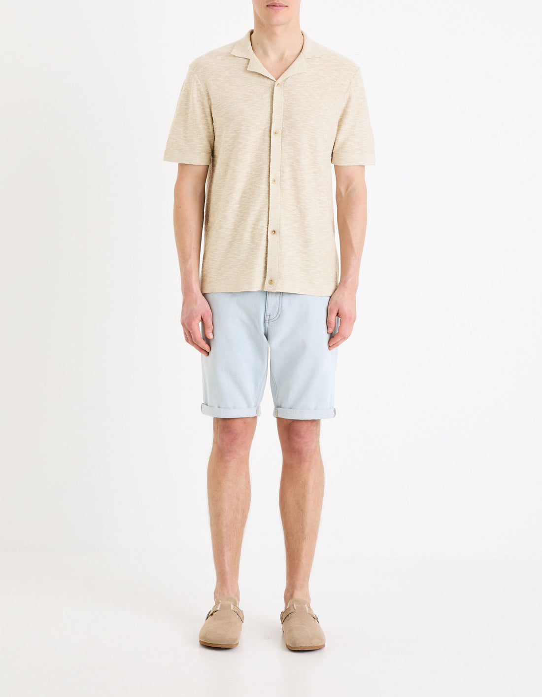 Denim Bermuda Shorts - Light Blue_03