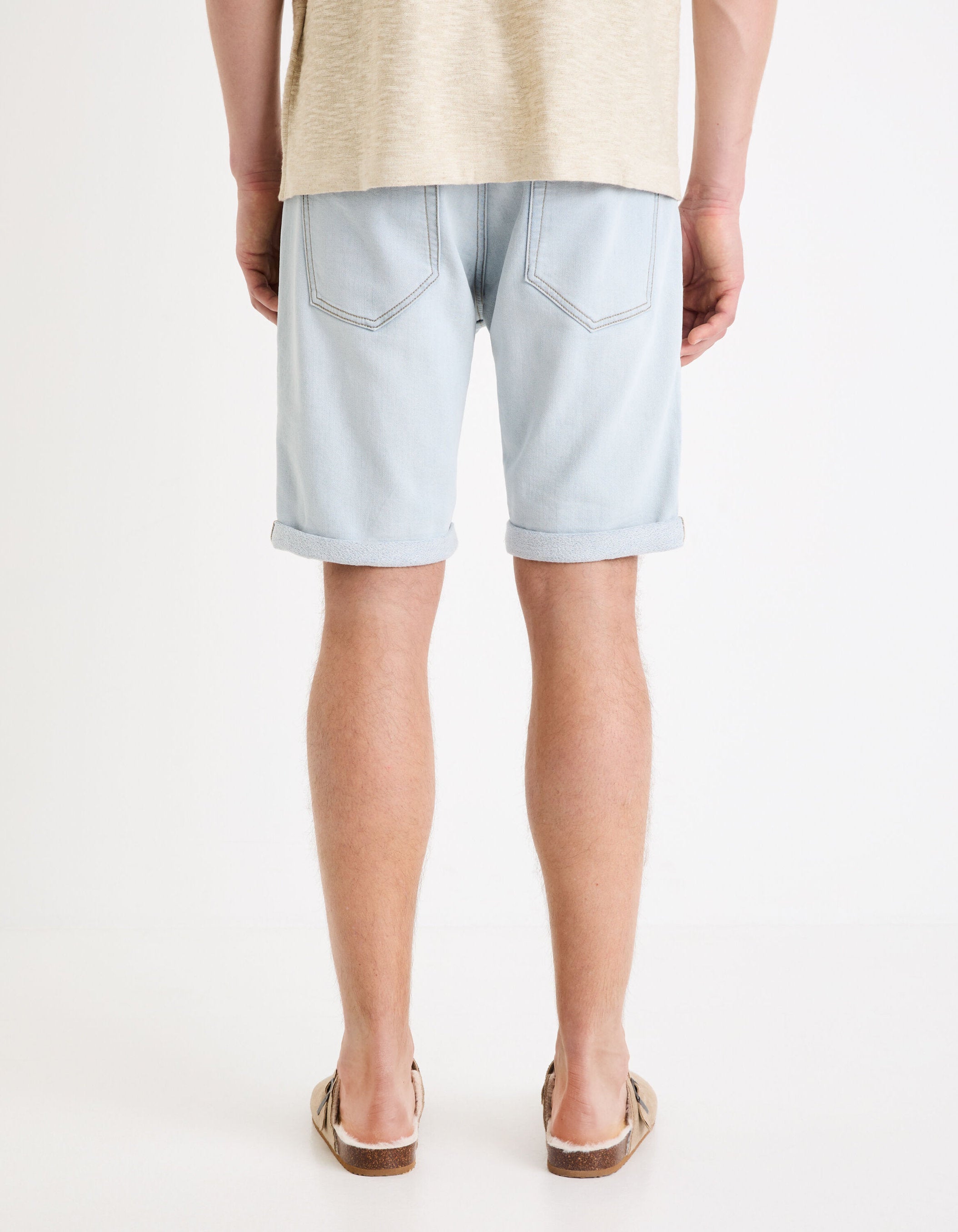 Denim Bermuda Shorts - Light Blue_04