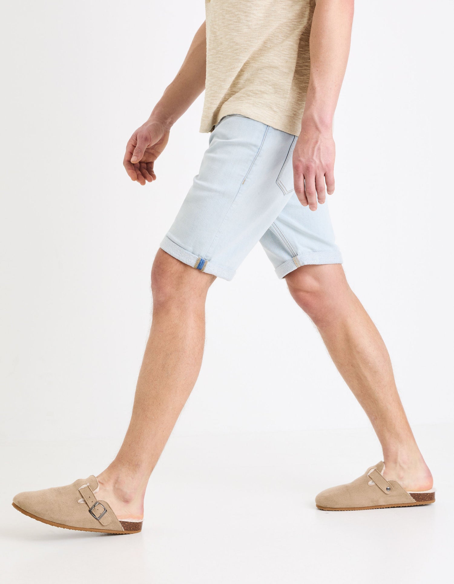 Denim Bermuda Shorts - Light Blue_05