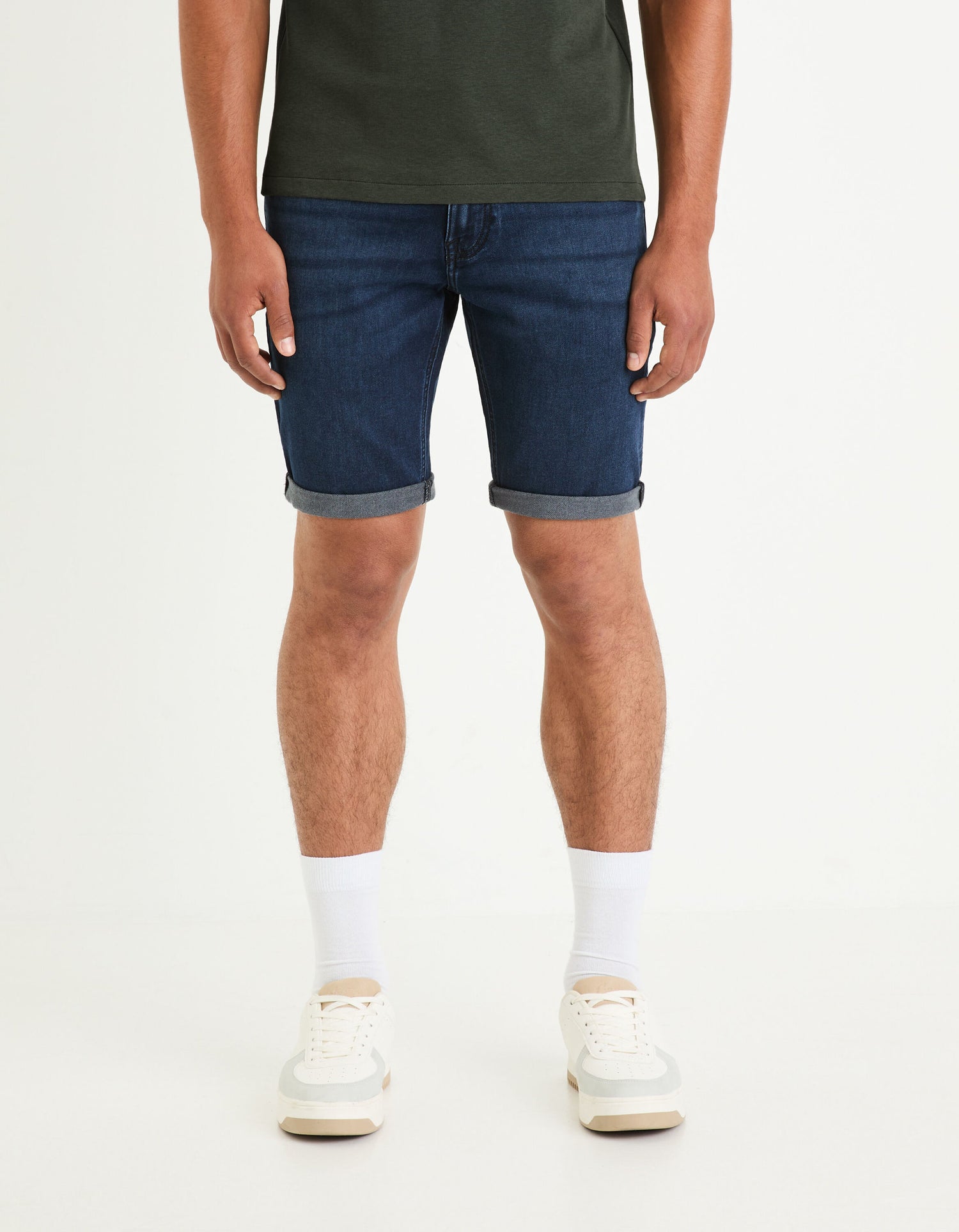 Denim Bermuda Shorts - Navy_02