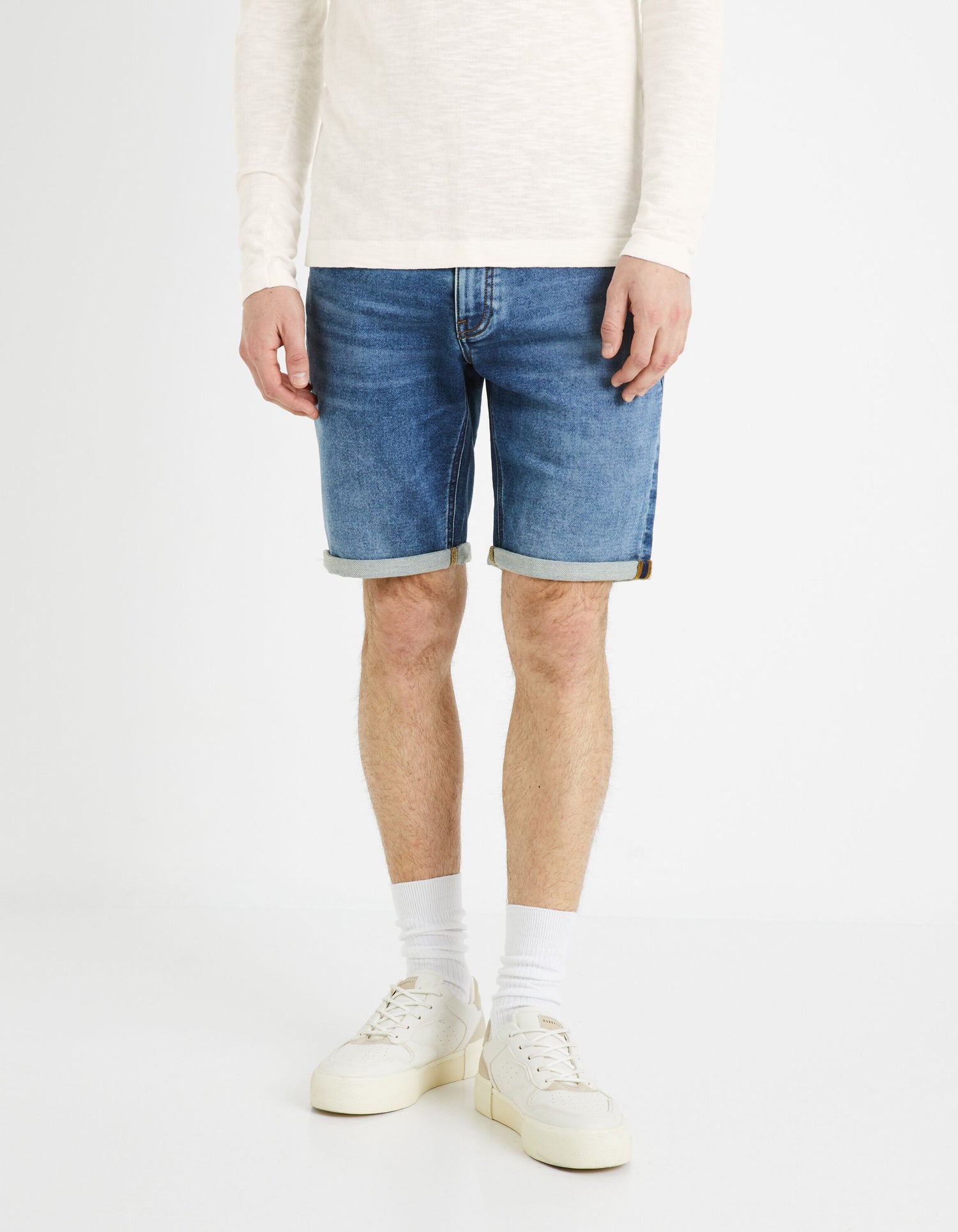 Denim Bermuda Shorts - Blue_02