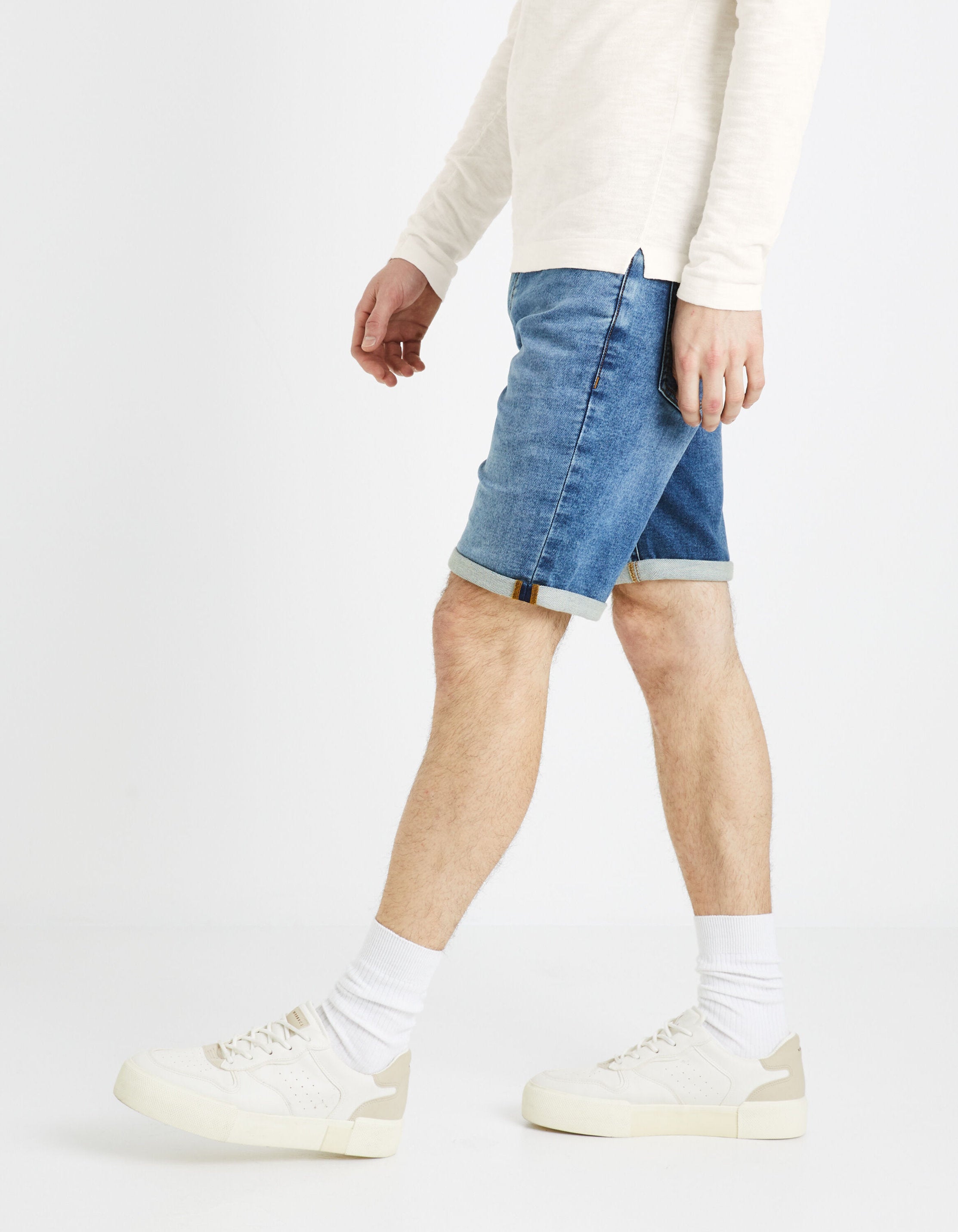 Denim Bermuda Shorts - Blue_05