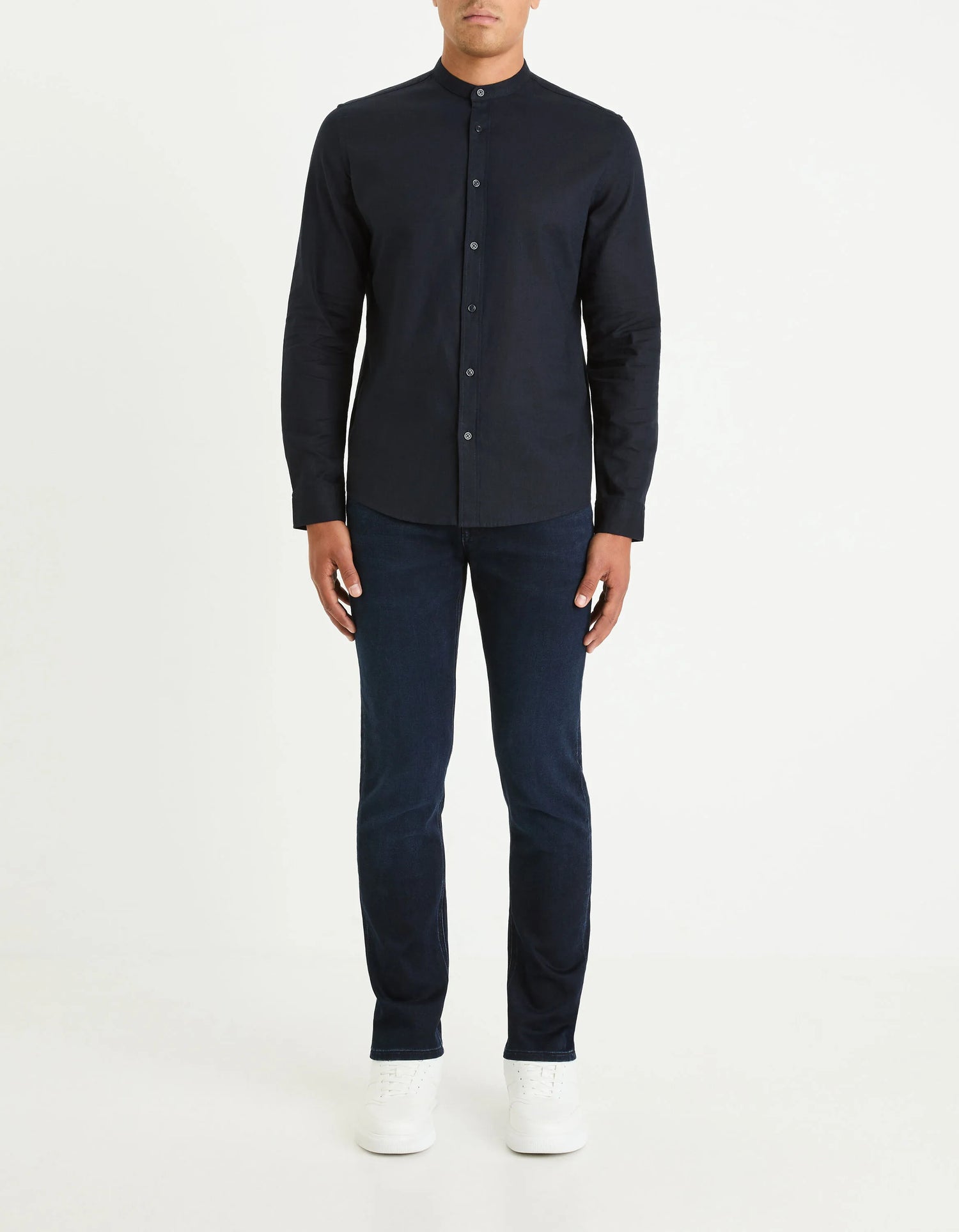 Celio_Blue Black_Jean C.35 Straight Stretch Mesh 3 Length_BOVERDYE15_BLUE BLACK_01
