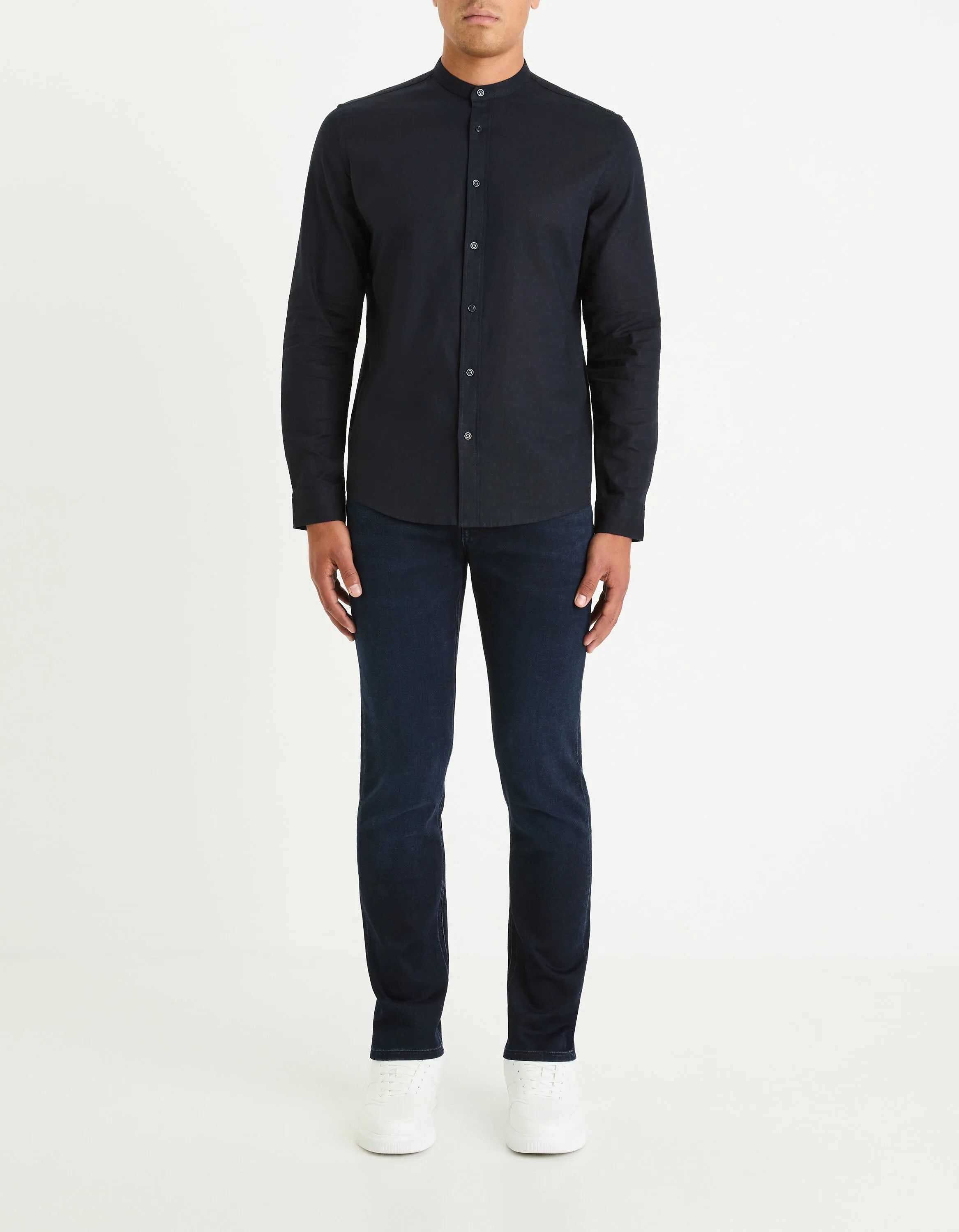 Celio_Blue Black_Jean C.35 Straight Stretch Mesh 3 Length_BOVERDYE15_BLUE BLACK_01
