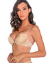 Marie France Beige Women Anabella Microfiber Wide Lace Wing Push-Up Bra In Different Cup Sizes SKU: BRANABELLA_Beige Image 01