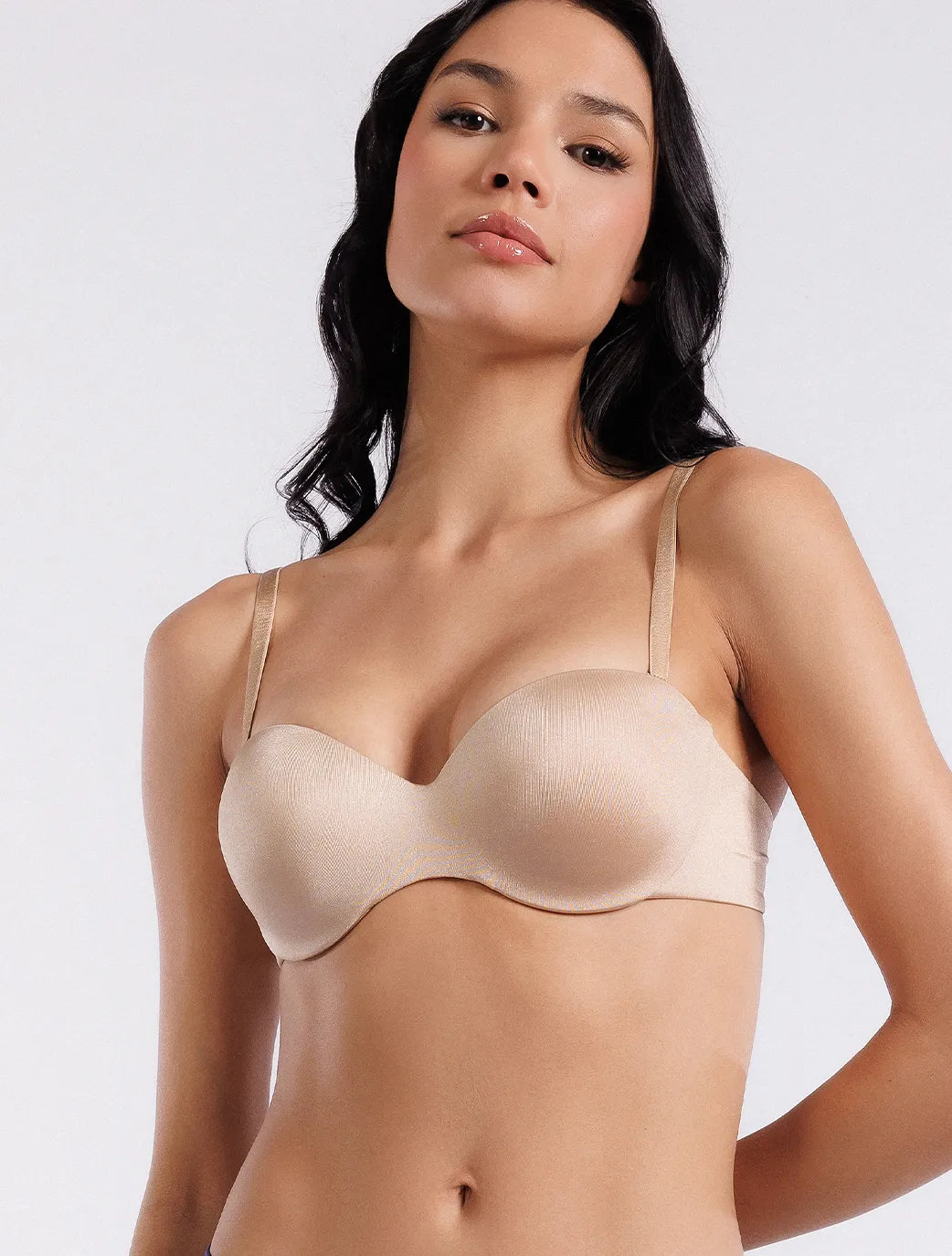 Marie France_Beige_Bra Bandeau Micro Strapless Push Up in Different Cup Sizes_BRBANDEAUMICRO_Beige_01