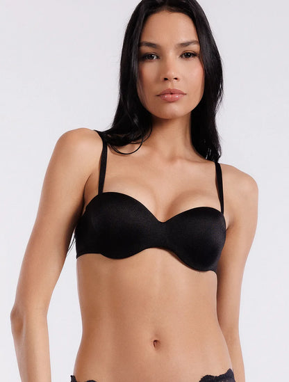 Marie France_Noir_Bra Bandeau Micro Strapless Push Up in Different Cup Sizes_BRBANDEAUMICRO_Noir_01