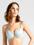 Marie France Light Green Women Kesha High-Shine Half-Cup Microfiber Bra In Different Cup Sizes SKU: BRBIANKY_Light Green Image 01