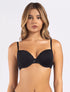 Marie France Noir Women Anabella Microfiber Wide Lace Wing Push-Up Bra SKU: BRCOTTONELA_Noir Image 01