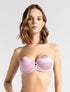 Marie France Pink Women Sassy Strapless Satin Cup Bra In Different Cup Sizes SKU: BRSASSY_Pink Image 01