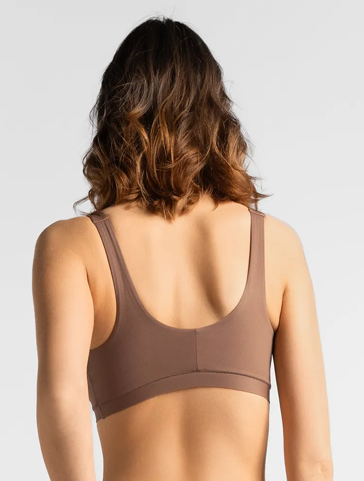 Marie France Cacao Women Seamlyn Triangle Seamless Bralette SKU: BRSEAMLYN_Cacao Image 02