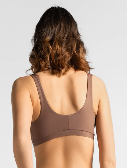 Marie France Cacao Women Seamlyn Triangle Seamless Bralette SKU: BRSEAMLYN_Cacao Image 02