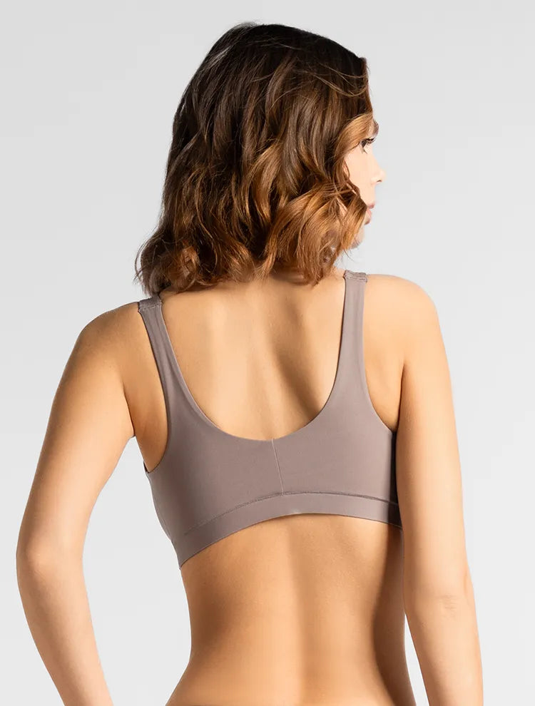 Marie France Greige Women Seamlyn Triangle Seamless Bralette SKU: BRSEAMLYN_Greige Image 02