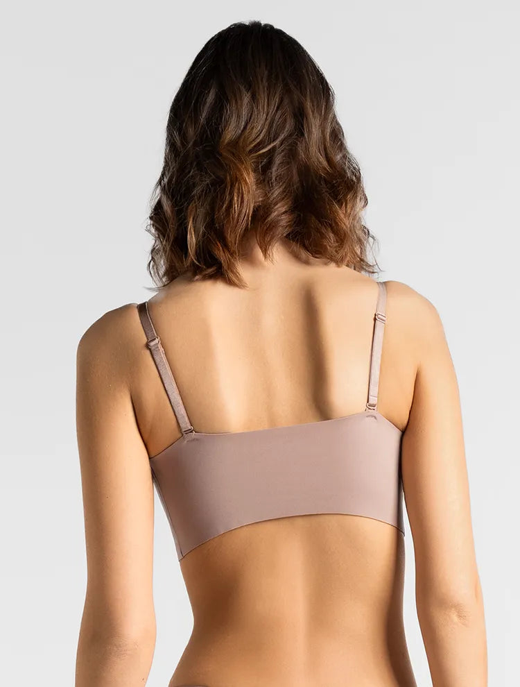 Marie France Nude Women Seamora Cotton Blend Triangle Bralette SKU: BRSEAMORA_Nude Image 02