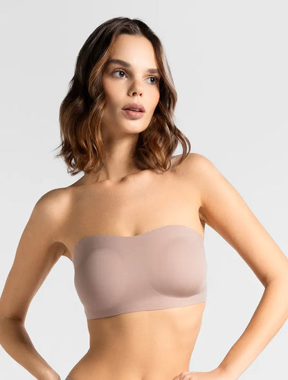 Marie France Nude Women Seamstrap Strapless Bandeau Bralette SKU: BRSEAMSTRAP_Nude Image 01