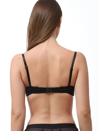 Marie France_Noir_Thina Half Cup Push Up Bra in Different Cup Sizes_BRTHINA_Noir_03