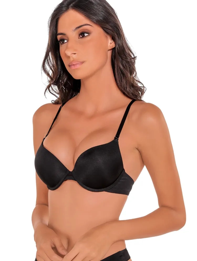 Marie France Noir Women Bra Triple Push Micro Lux In Different Cup Sizes SKU: BRTRIPLEPUSHMICRO_Noir Image 01